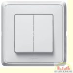 Cariva Intrerupator dublu alb