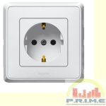 Cariva Priza simpla cu CP alb
