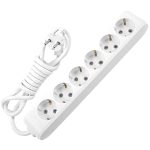 Prelungitor 6 prize cu Schuko, protecție copil, 5m