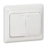 Intr. dublu cu led martor, 10AX, alb