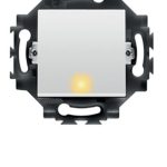 Intrerupator cu LED cablare rapida 1P 10AX alb, Gewiss Dahlia, GW35002W